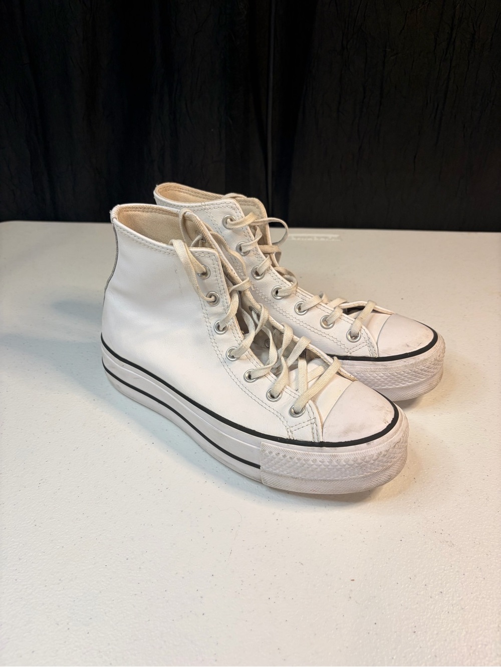 Converse Chuck Taylor All Star Move Platform High Top White Sneakers Women's Sz8
